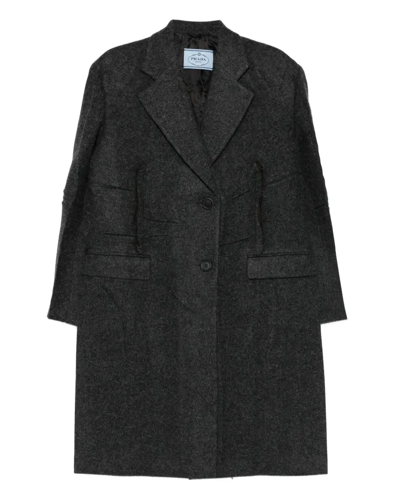 Prada single-breasted wool coat - Schwarz Schwarz
