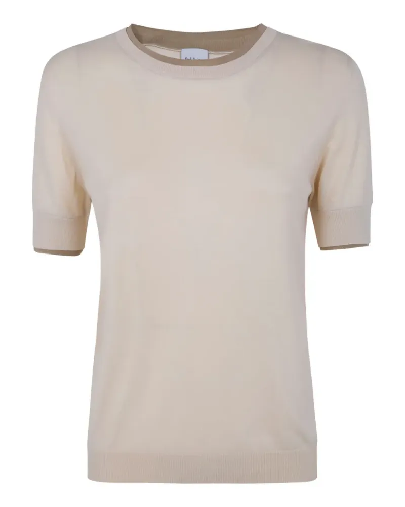 Paul Smith contrasting-trim T-shirt - Nude Nude