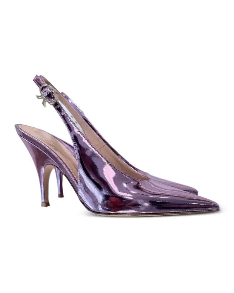 Gianvito Rossi Sofia Sling Metallic-Pumps - Violett Violett