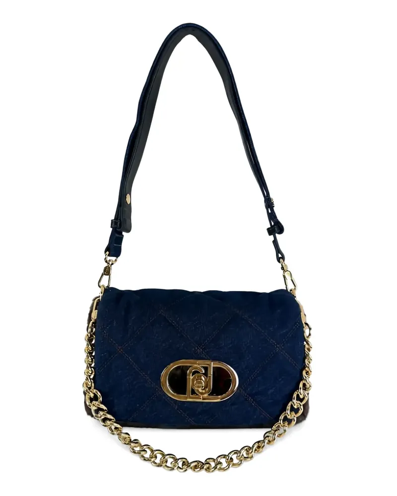 Liu Jo leopard-print quilted crossbody bag - Blau Blau