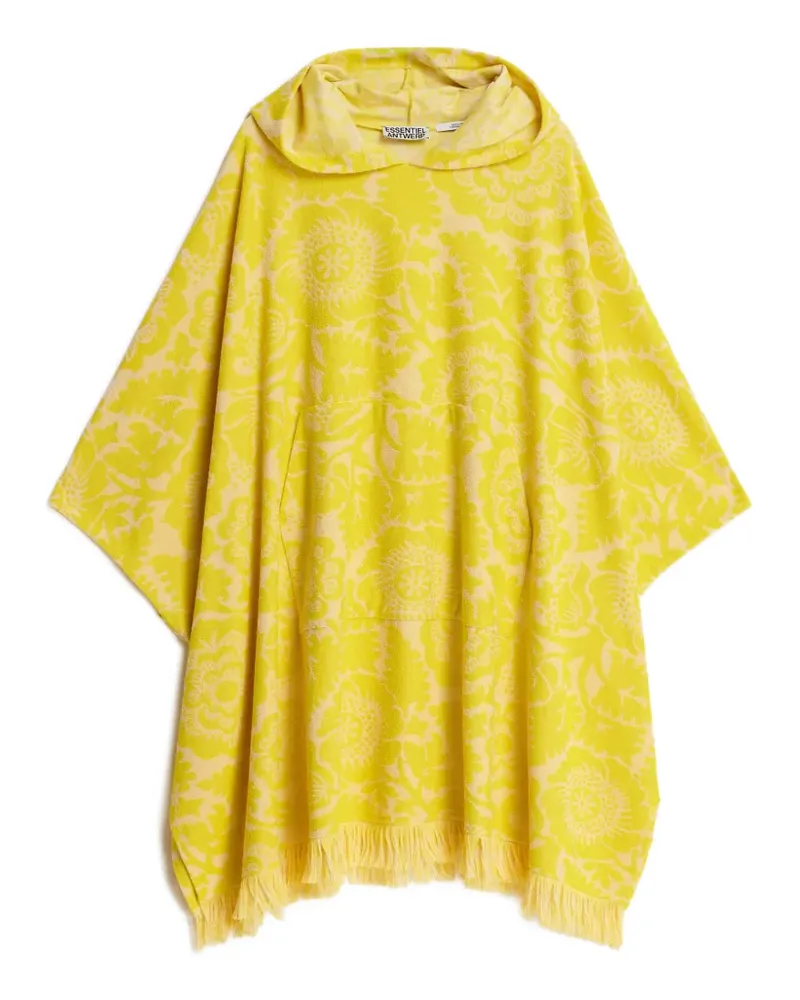 Essentiel floral-jacquard fringed dress - Gelb Gelb