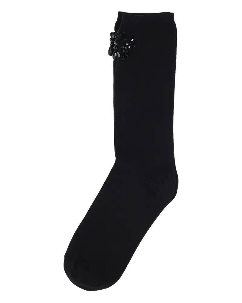 Simone Rocha beaded socks - Schwarz Schwarz
