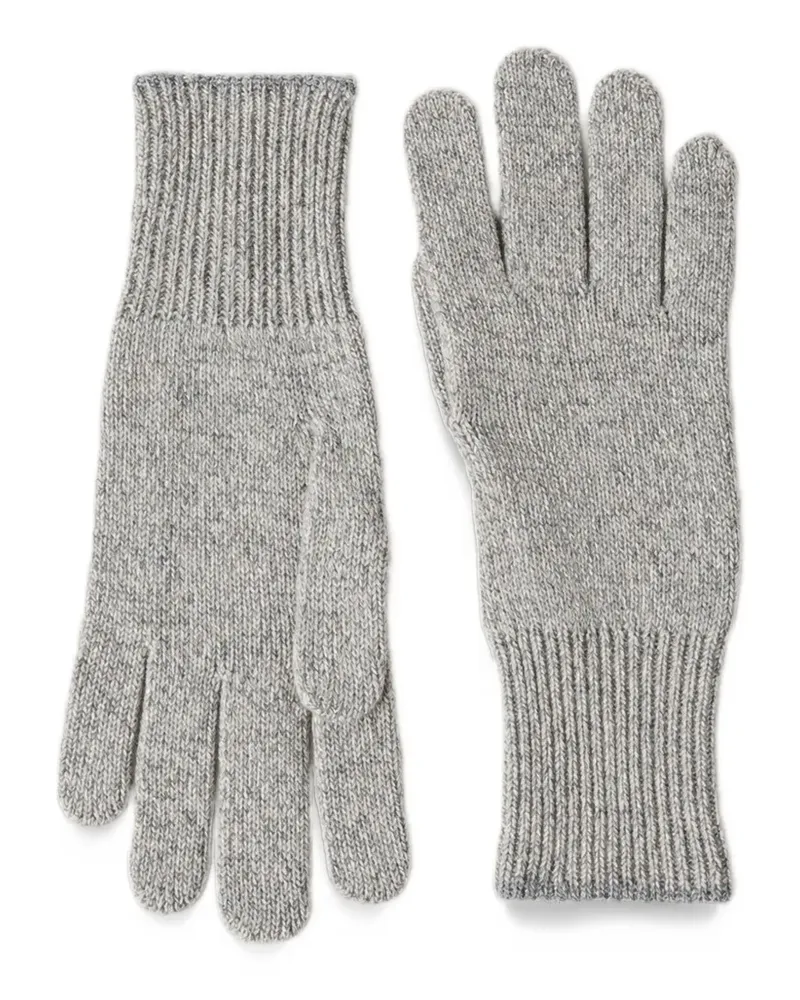 Brunello Cucinelli ribbed-knit cashmere gloves - Grau Grau
