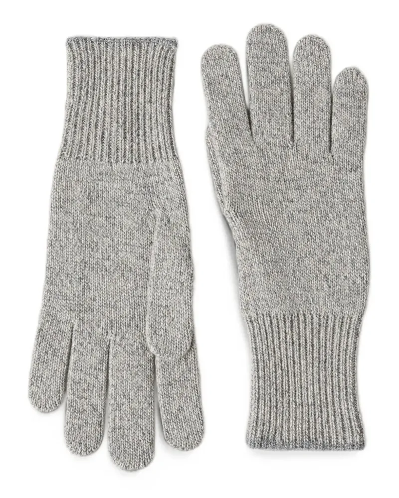 Brunello Cucinelli ribbed-knit cashmere gloves - Grau Grau
