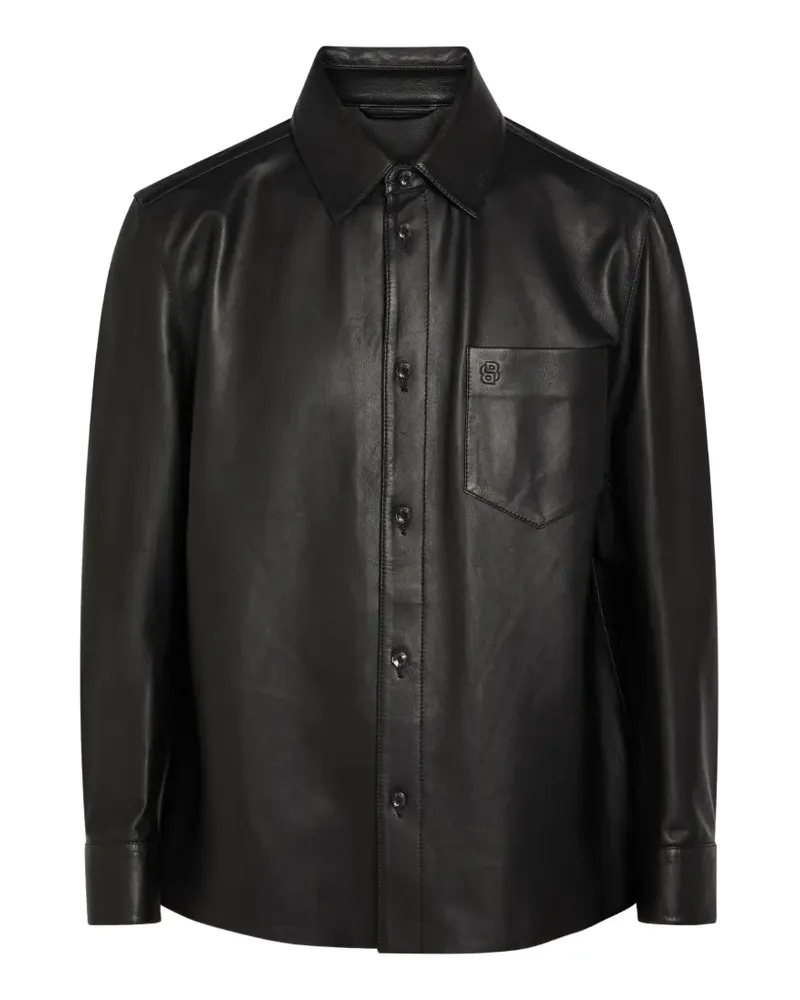 HUGO BOSS Movitz leather jacket - Schwarz Schwarz