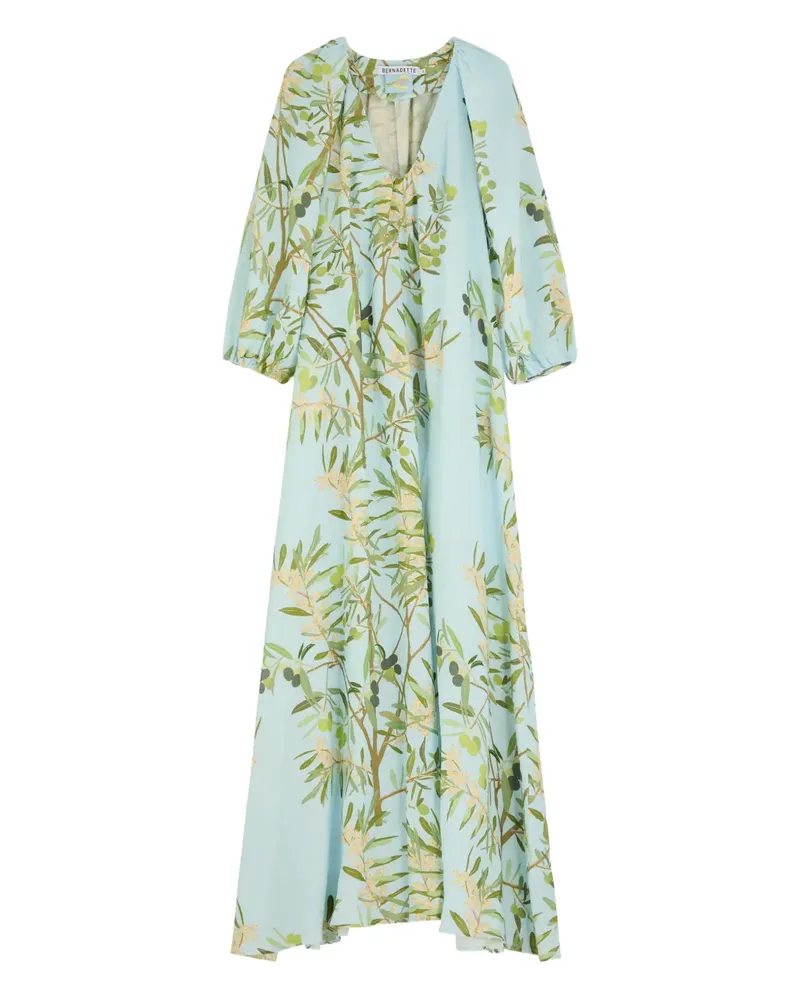 BERNADETTE V-neck maxi dress - Blau Blau