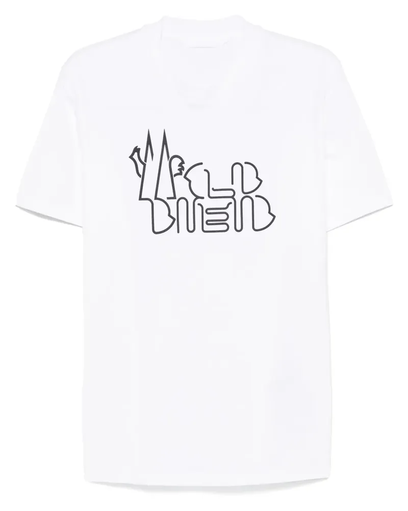 Moncler T-Shirt mit Logo-Print - Weiß Weiß