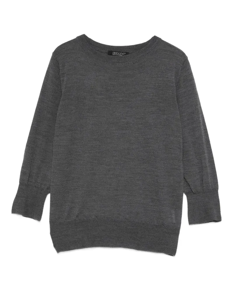 ARAGONA Fein gestrickter Pullover - Grau Grau
