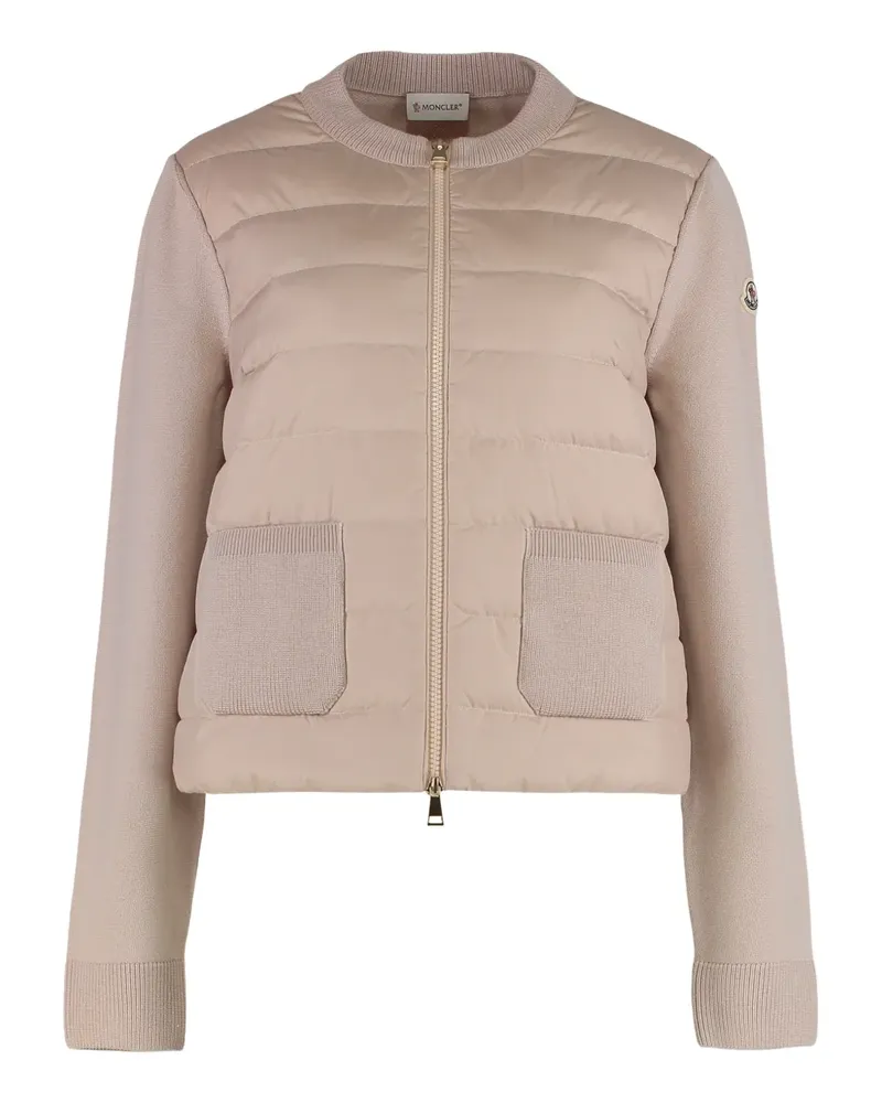 Moncler Gefütterter Cardigan mit Reißverschluss - Nude Nude