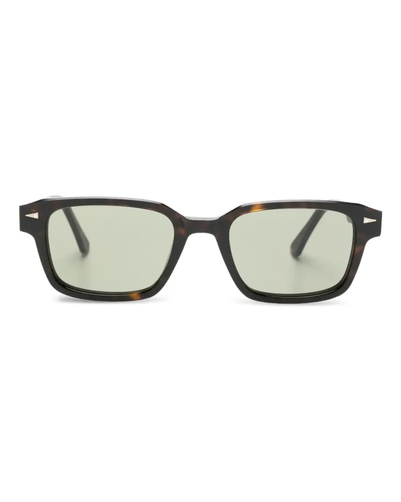 AHLEM Rivagauche Sonnenbrille mit eckigem Gestell - Braun Braun