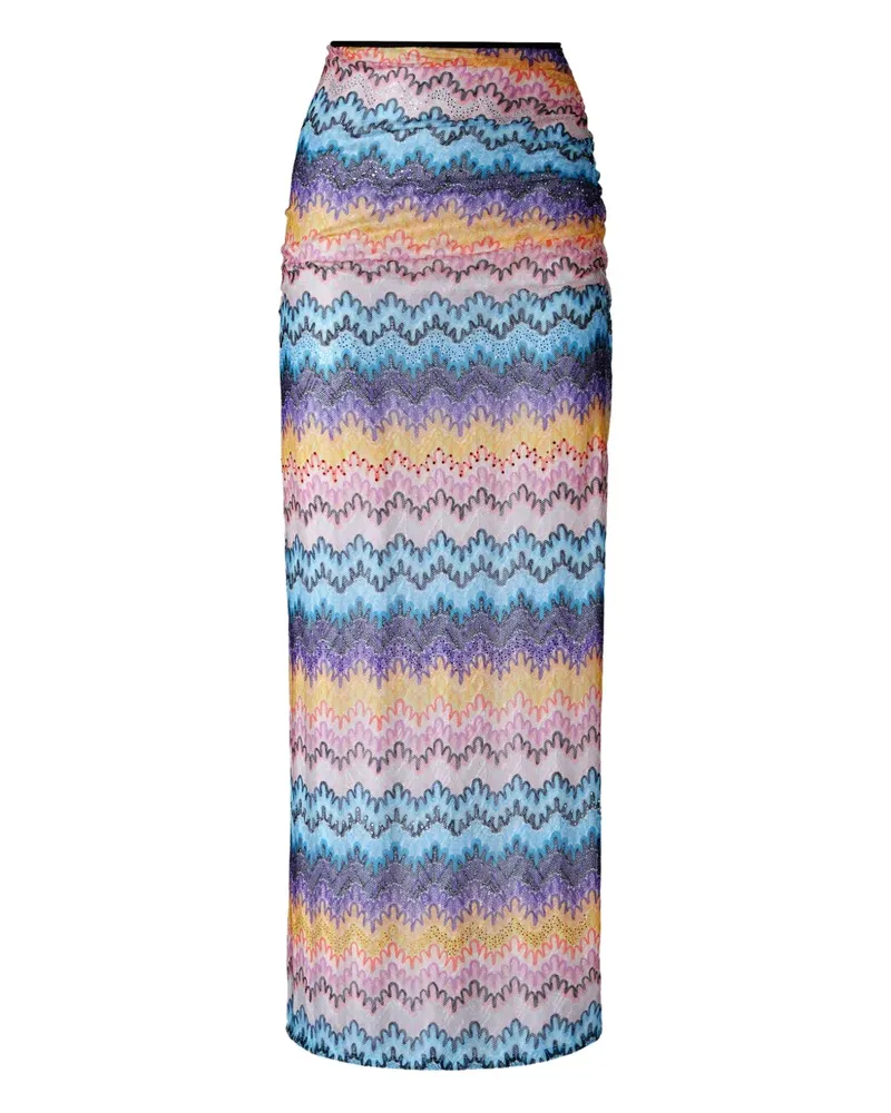 Missoni Semi-transparenter Maxirock - Blau Blau