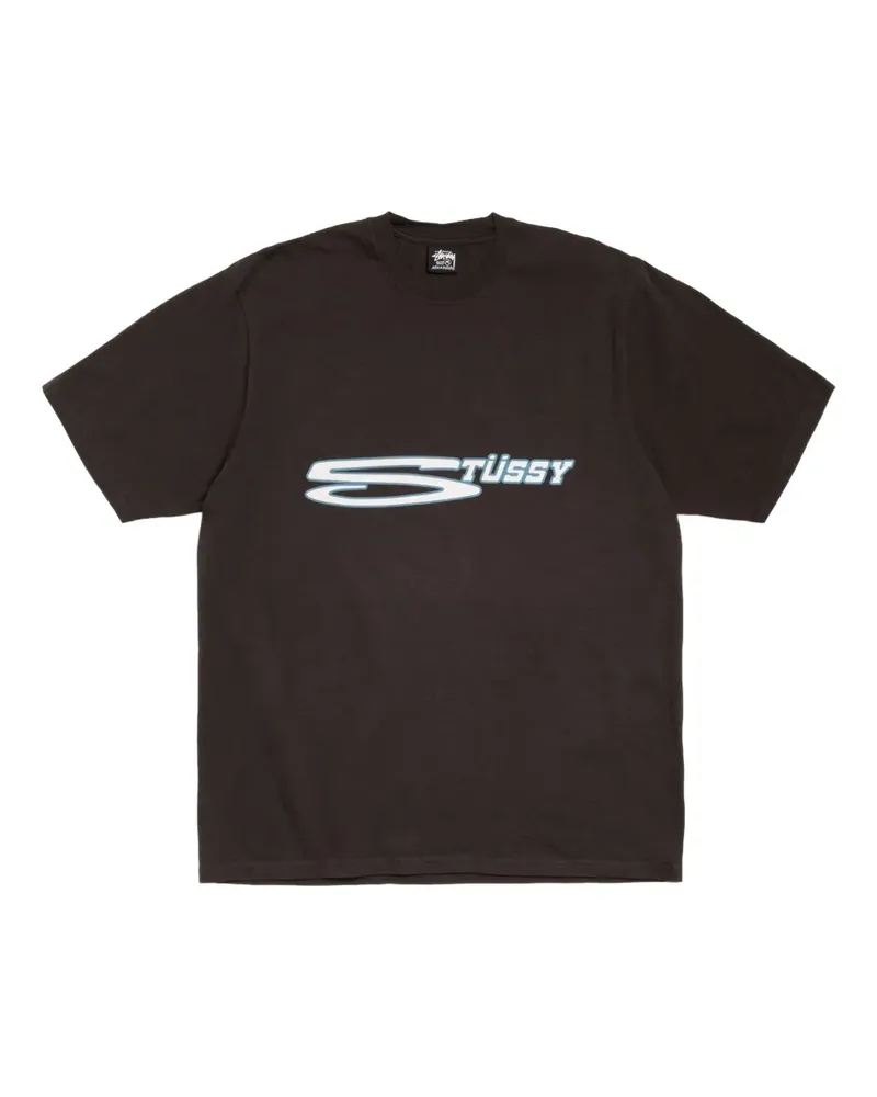 Stüssy stretch pigment-dyed T-shirt - Schwarz Schwarz