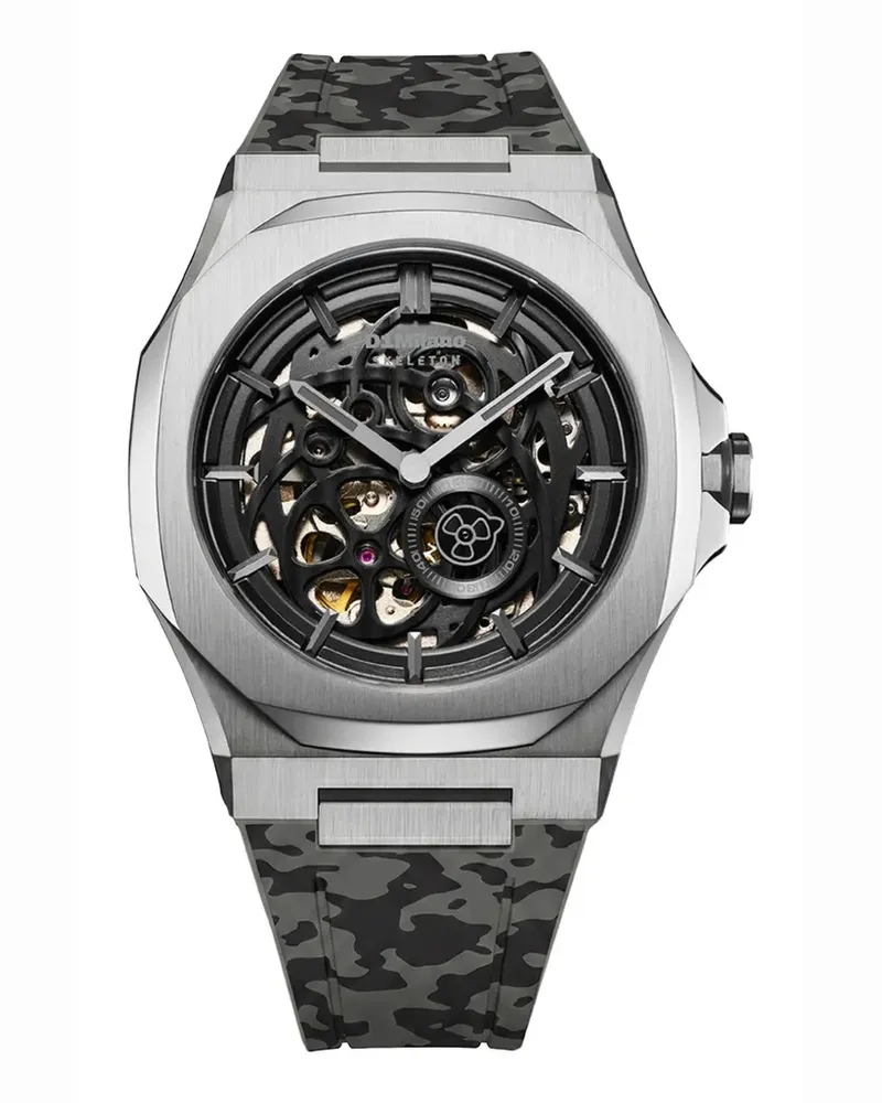 D1 Milano Camo Marvel Skeleton 41.5mm watch - Grau Grau