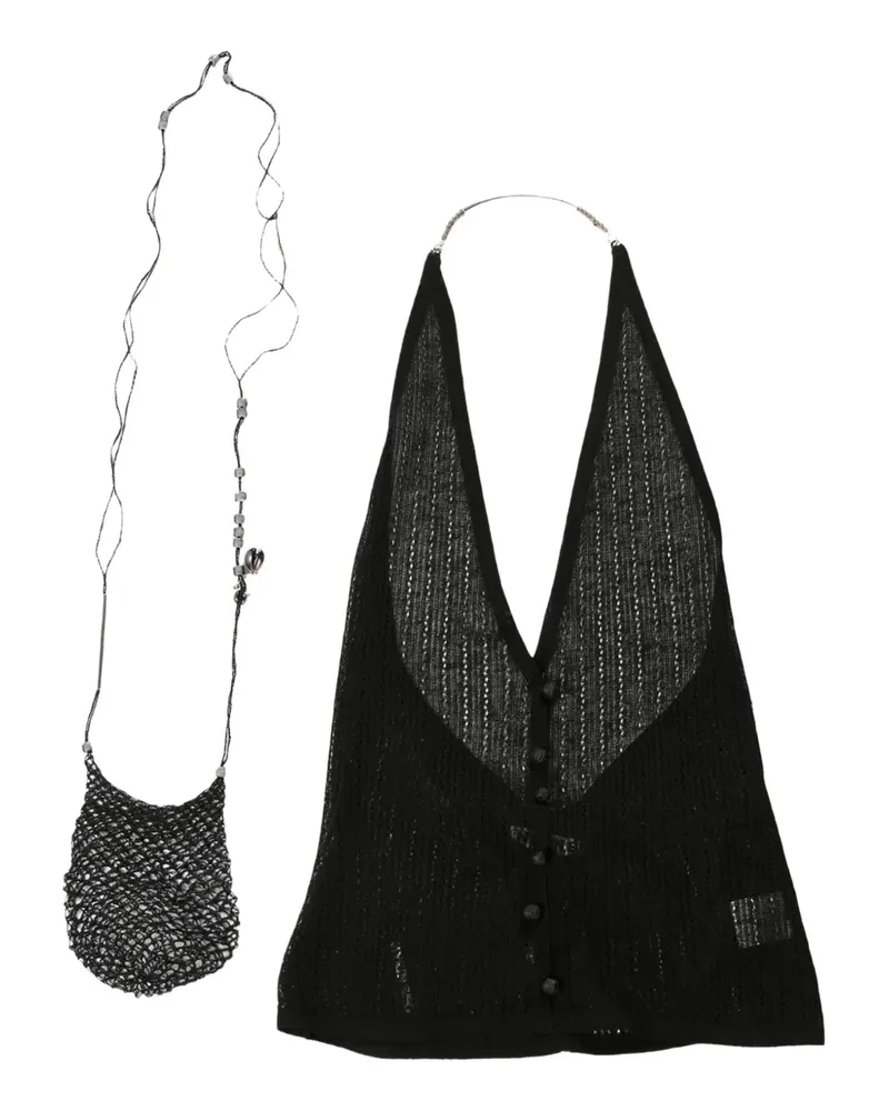 Hyein Seo silk top - Schwarz Schwarz