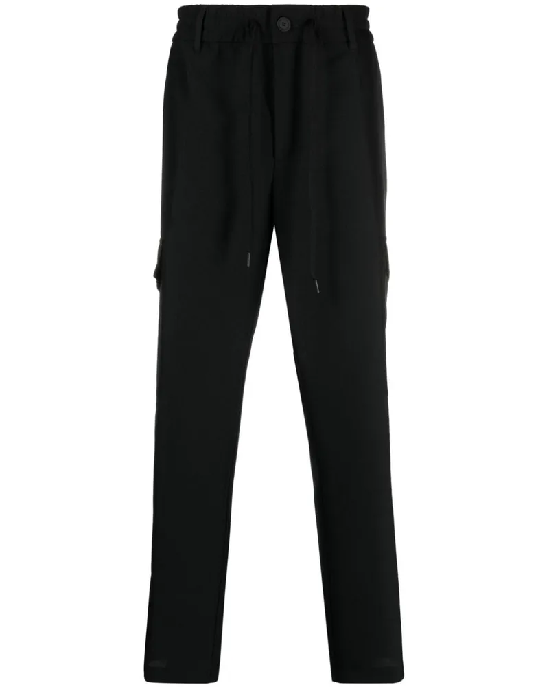Versace Jeans Cargohose mit Logo-Patch - Schwarz Schwarz