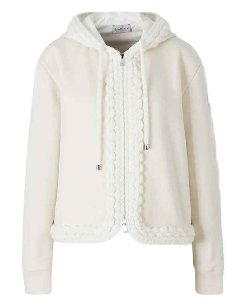 Moncler Kapuzenjacke mit Kordelzug - Weiß Weiß