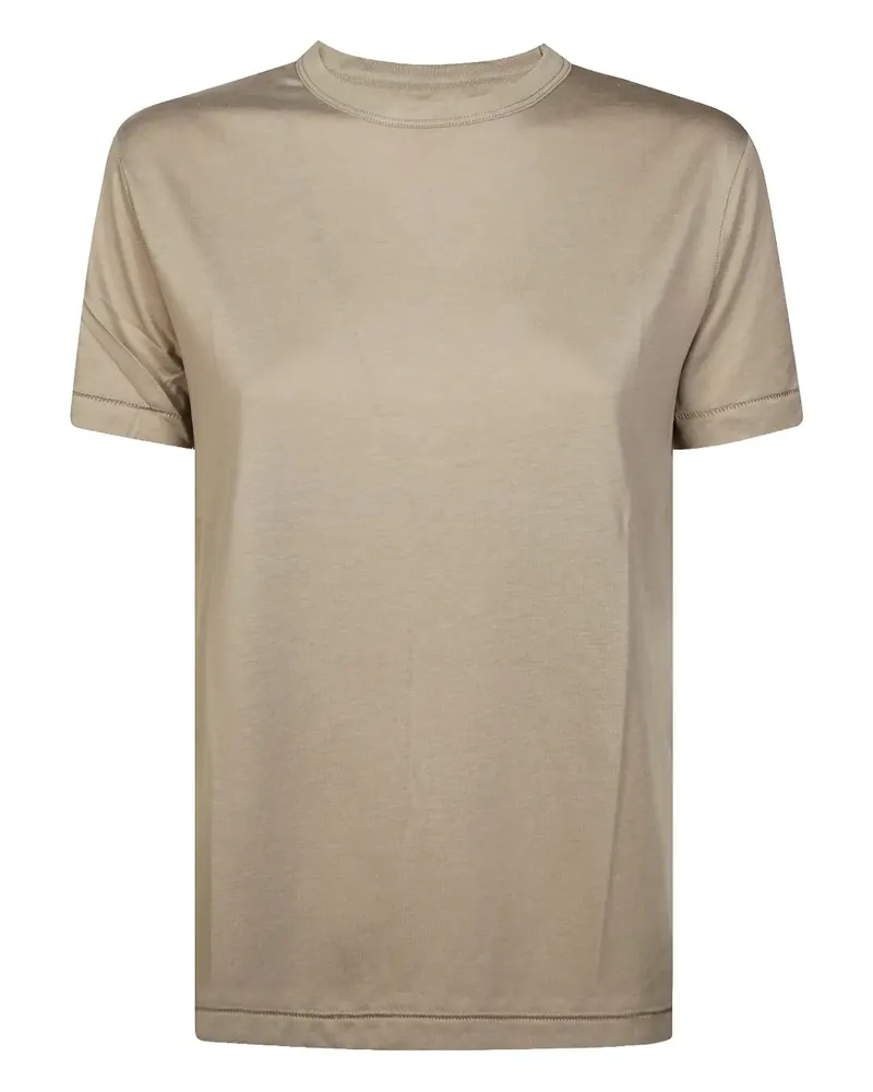 Majestic T-Shirt mit Rundhalsausschnitt - Nude Nude