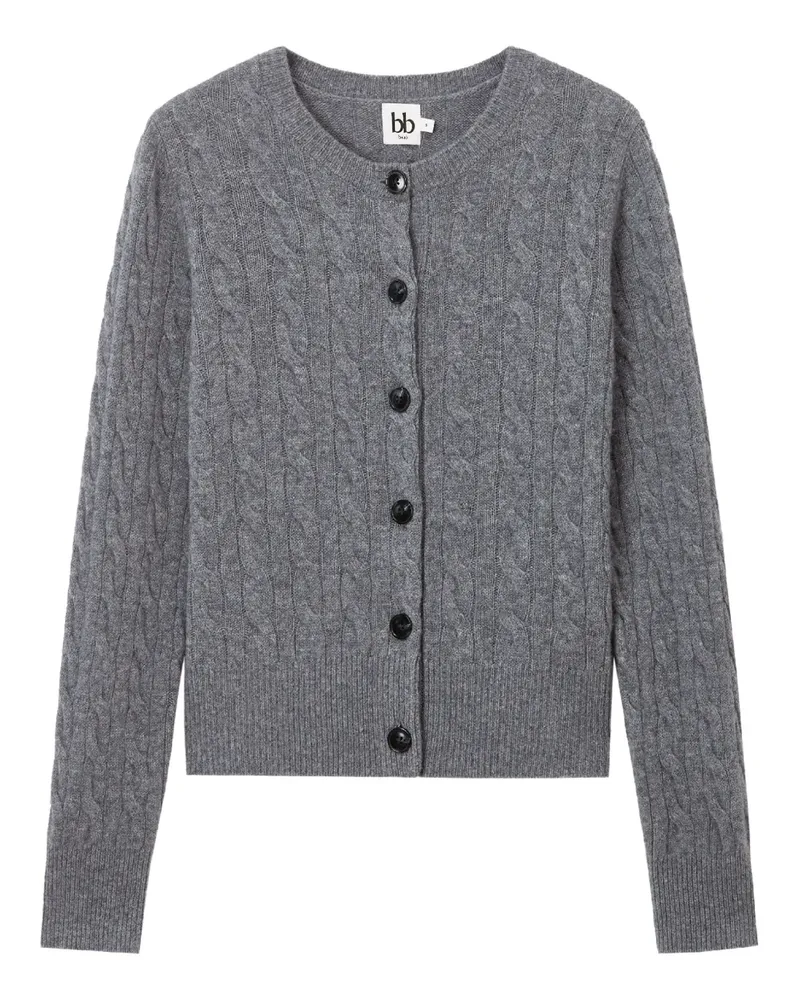 b+ab Cardigan mit Zopfmuster - Grau Grau