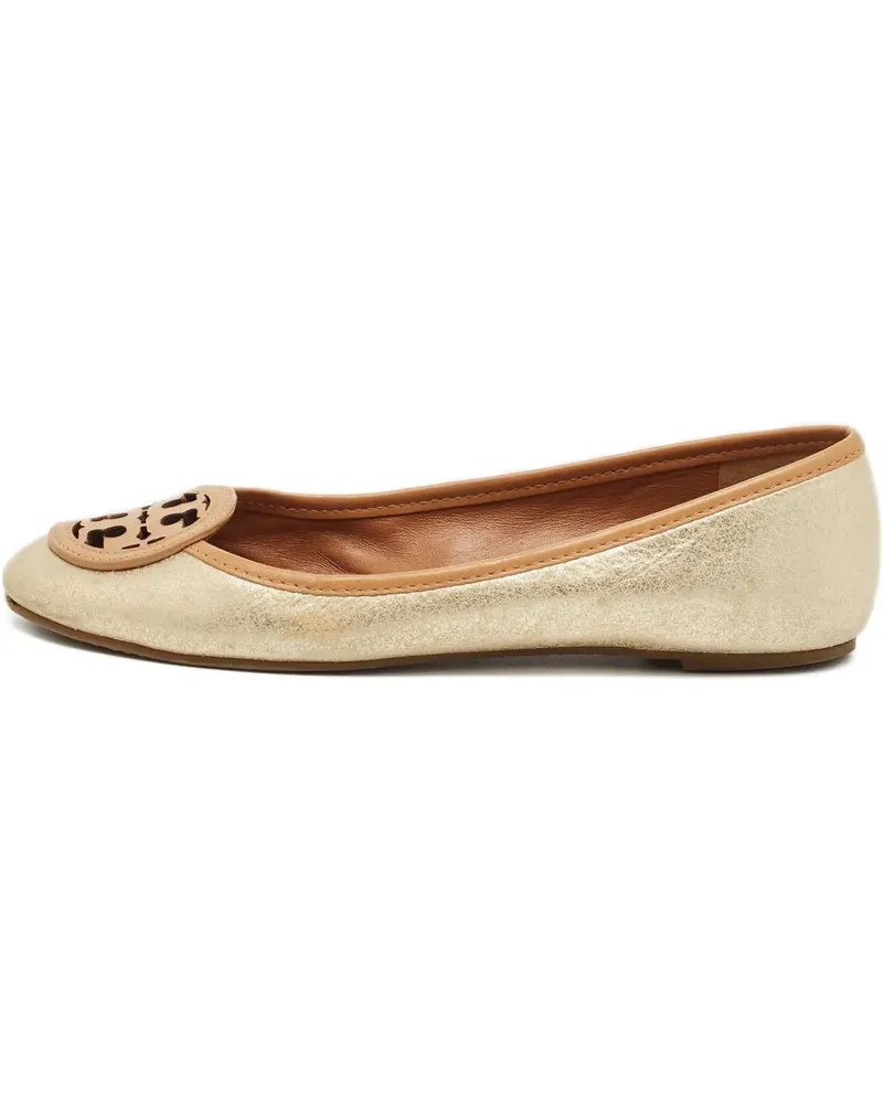 Tory Burch Louisa logo ballet flats - Silber Silber