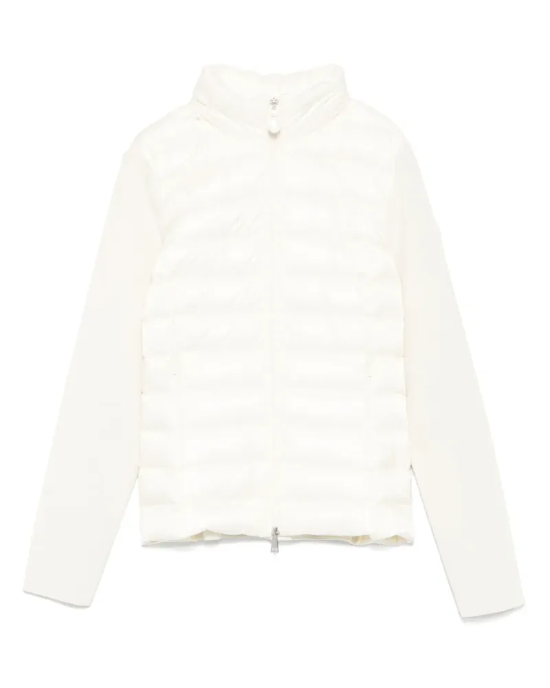 Moncler Gefütterte Jacke mit Logo-Patch - Nude Nude