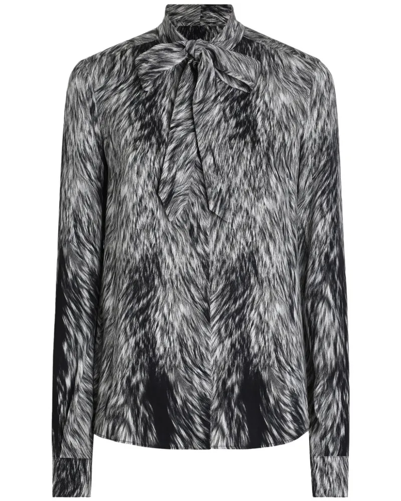 Dolce & Gabbana Bluse mit Animal-Print - Grau Grau