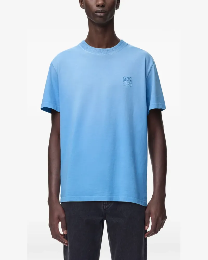 Loewe Sweatshirt mit aufgesticktem Anagram - Blau Blau