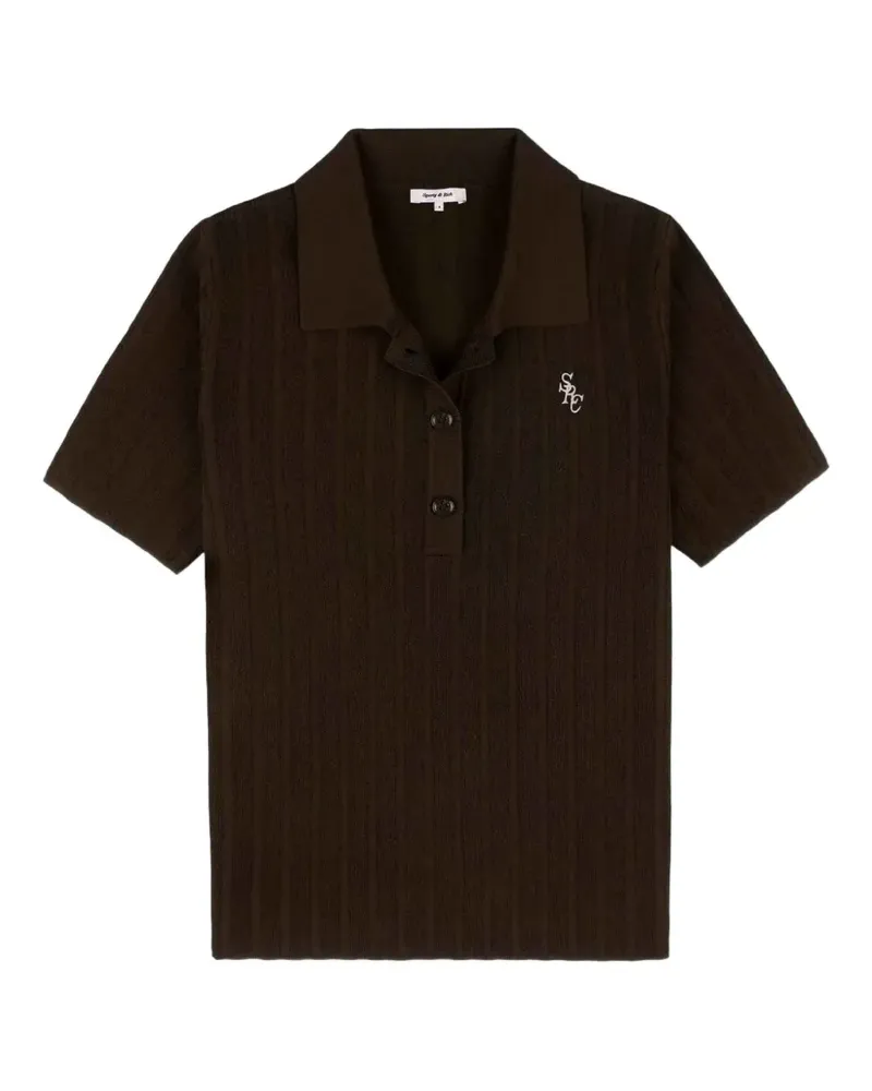 SPORTY & RICH logo-embroidered polo shirt - Braun Braun
