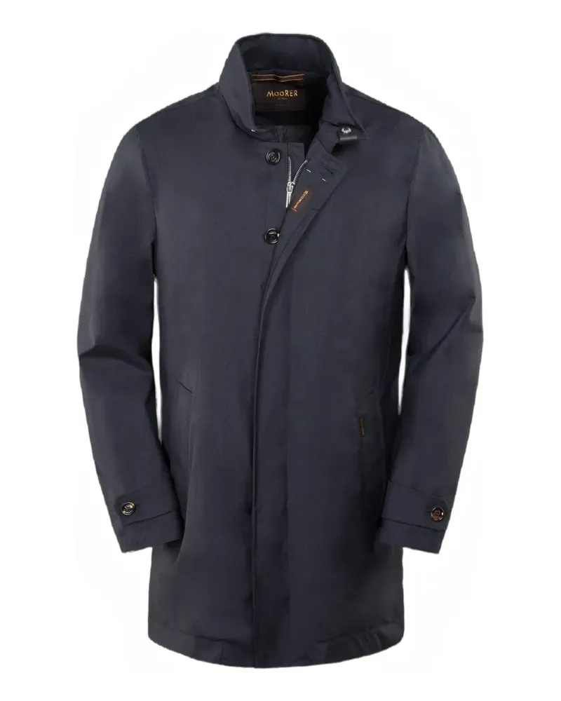 MOORER hooded zip-pocket duster coat - Grau Grau