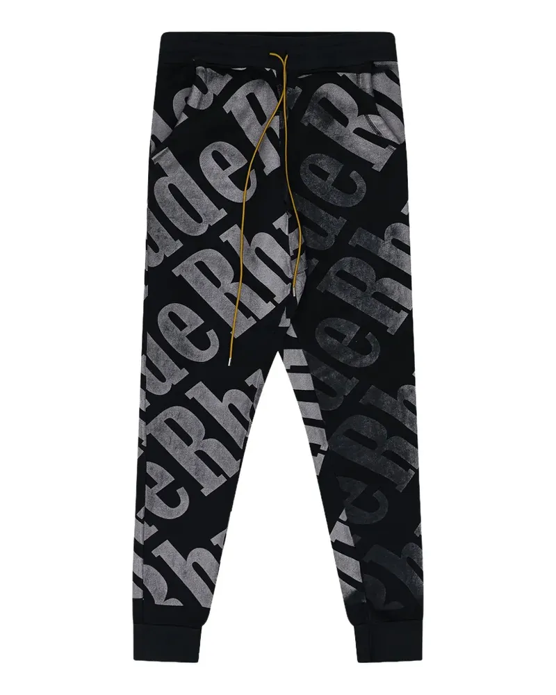 RHUDE Jogginghose mit Logo-Print - Schwarz Schwarz