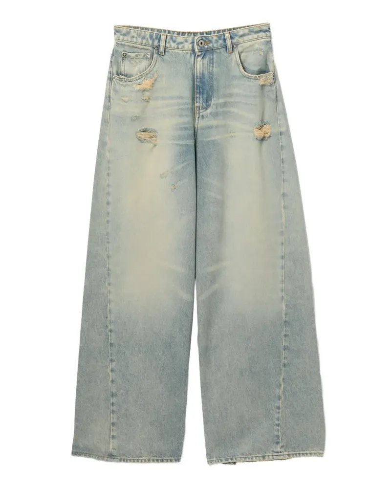 HALFBOY Jeans im Distressed-Look - Blau Blau