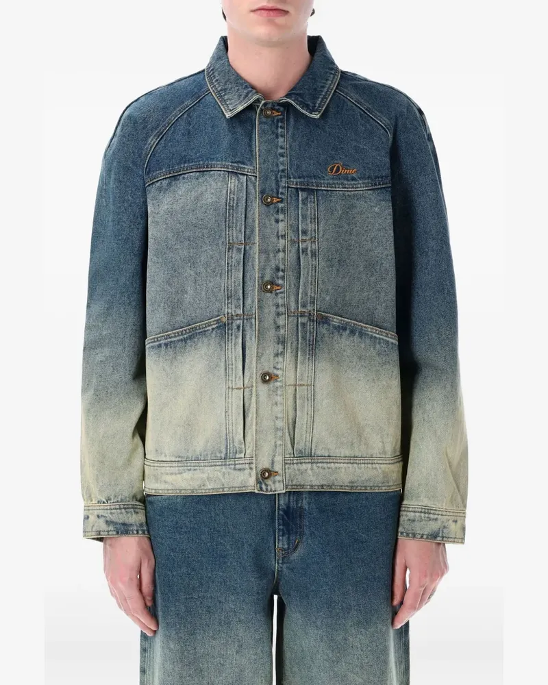 Dime Jeansjacke mit Logo-Stickerei - Blau Blau