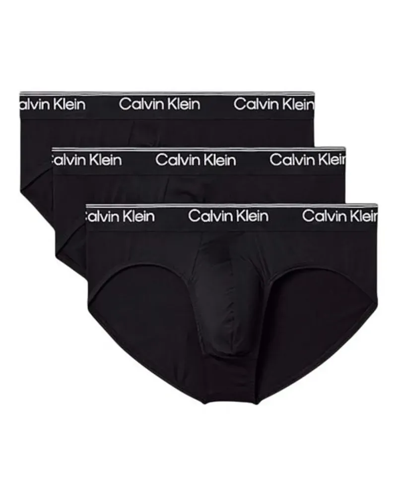 Calvin Klein Slips mit Logo-Bund (3er-Set) - Schwarz Schwarz