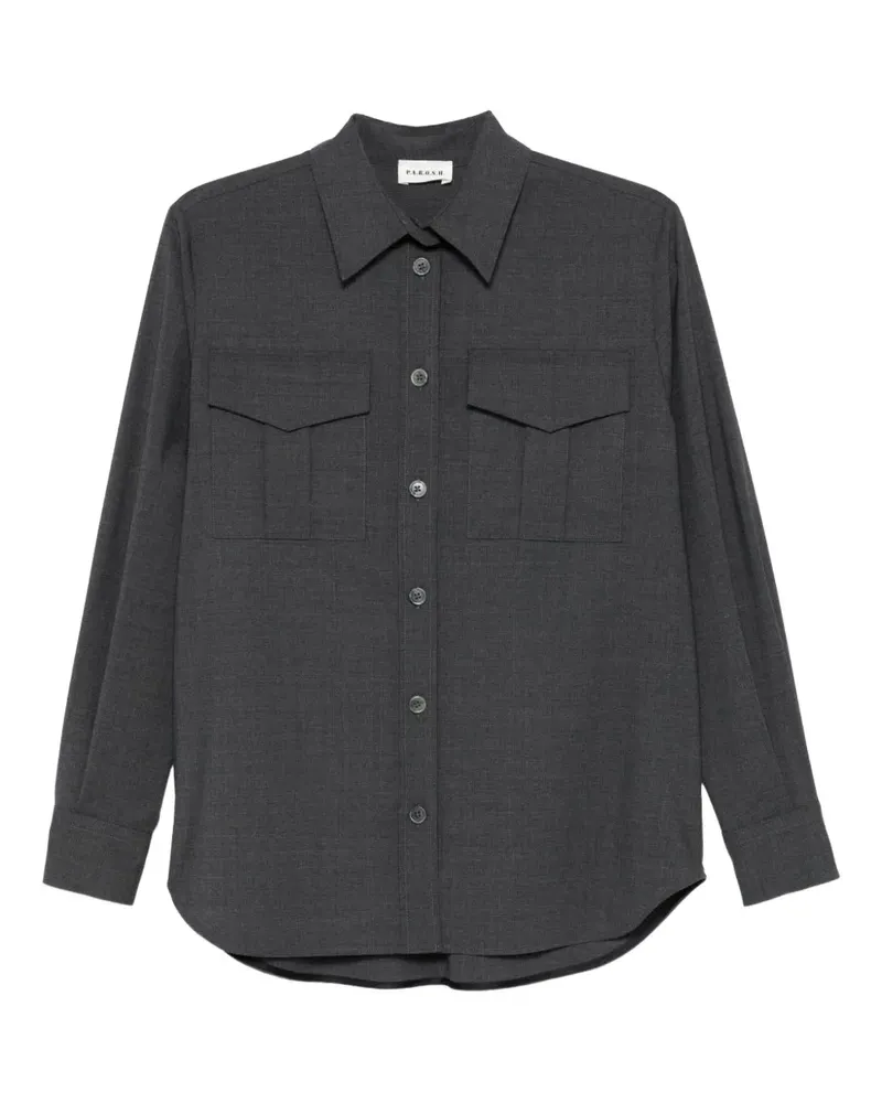 P.A.R.O.S.H. P.A.R.O H. Hemd mit Tasche - Grau Grau