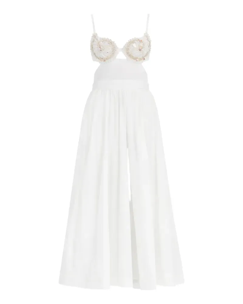 Pat Bo beaded cutout dress - Weiß Weiß