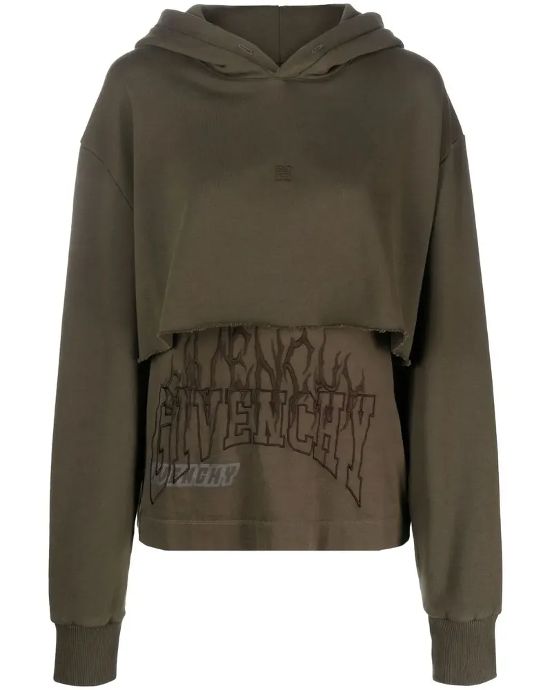 Givenchy Hoodie im Layering-Look - Grün Grün