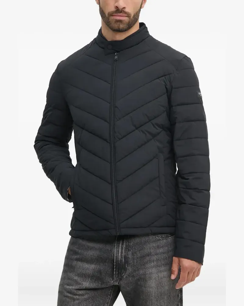 Guess chevron-quilted padded jacket - Schwarz Schwarz