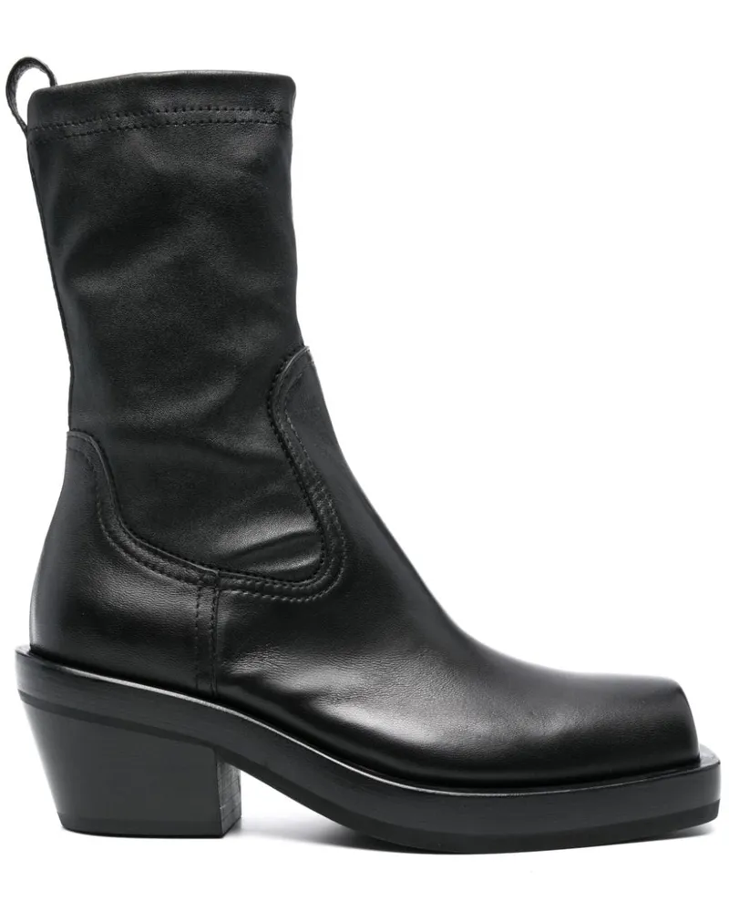 Attilio Giusti Leombruni Stiefel mit eckiger Kappe - Schwarz Schwarz