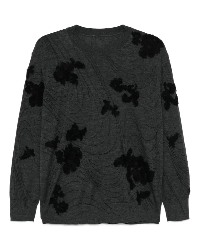JNBY Pullover mit Blumenverzierung - Grau Grau