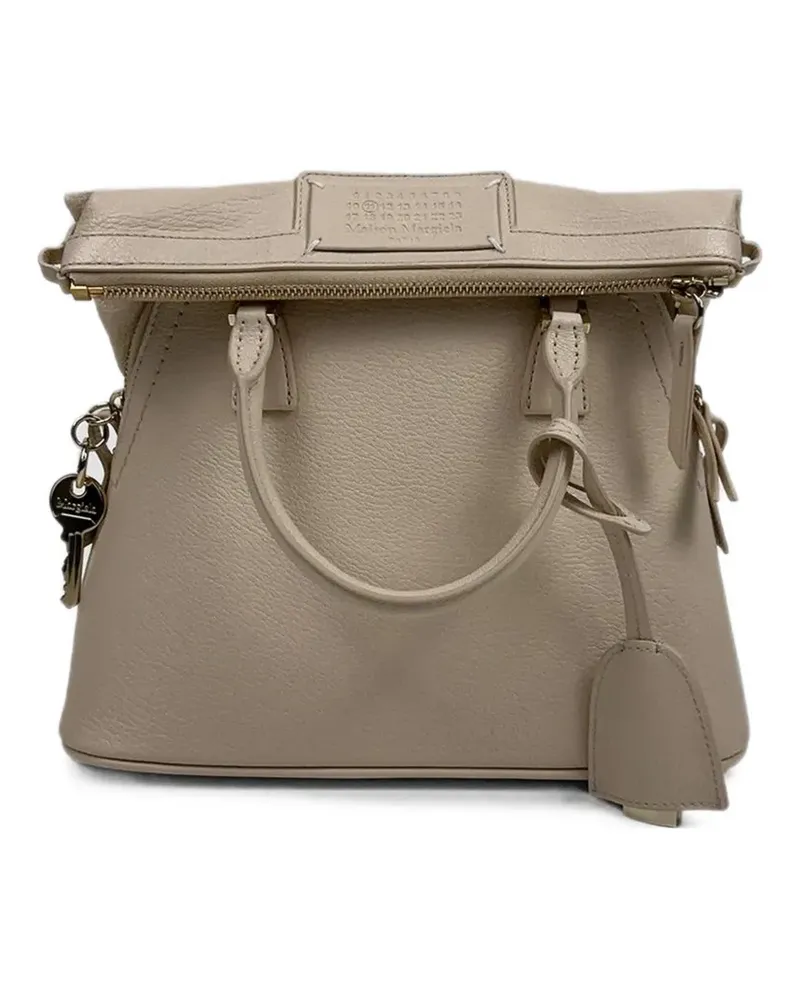 Maison Margiela mini 5AC leather tote bag - Nude Nude