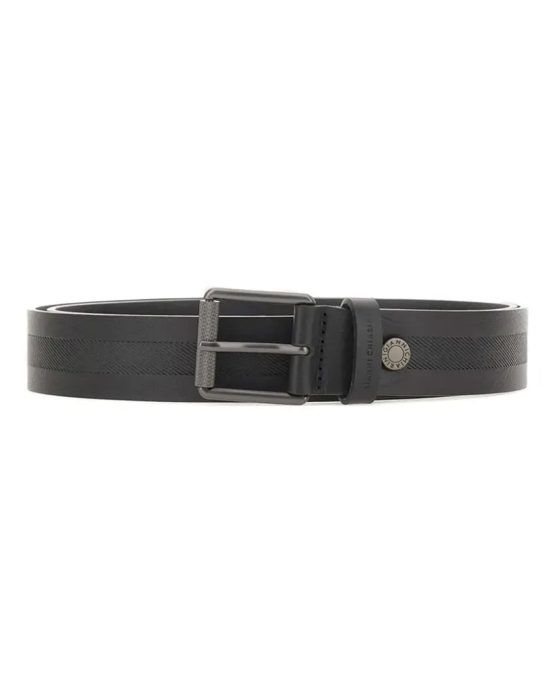 Gianni Chiarini ribbed-detail leather belt - Schwarz Schwarz