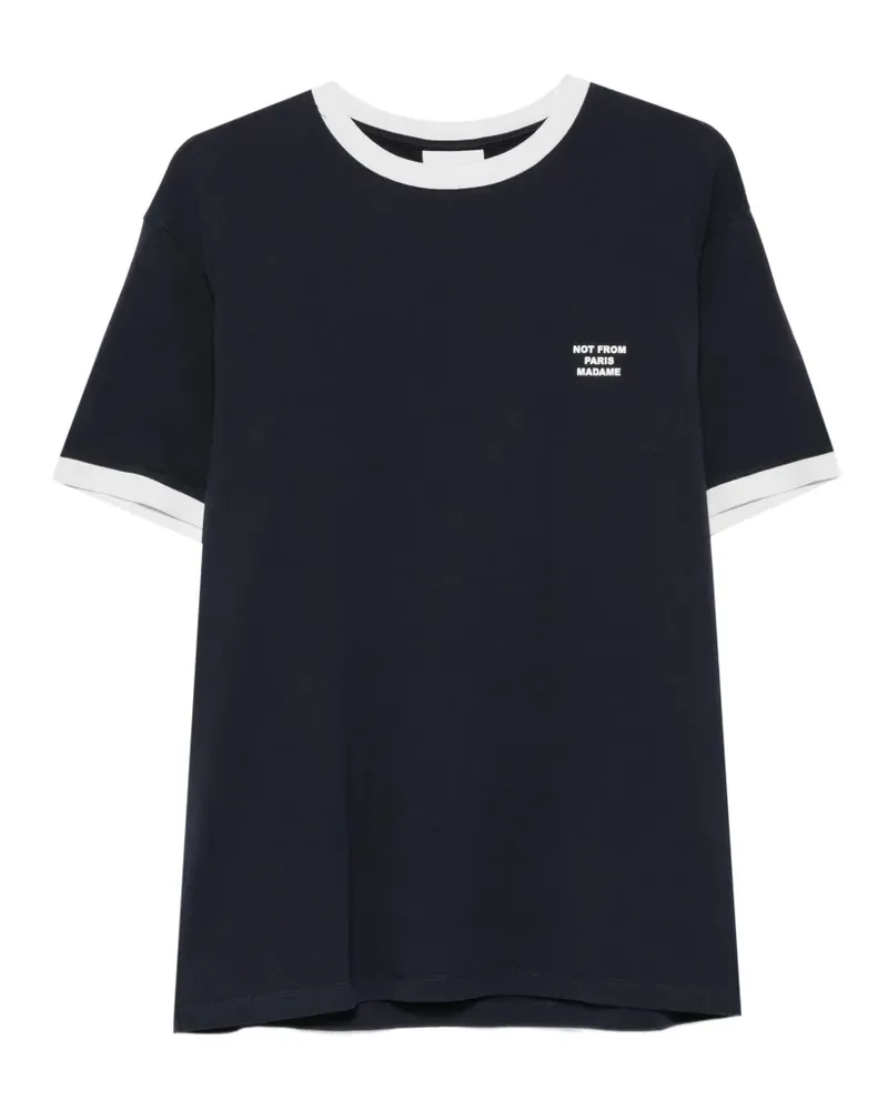 Drôle de Monsieur T-Shirt mit Logo-Print - Blau Blau
