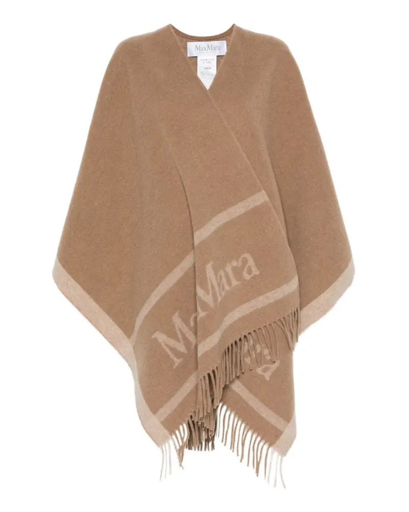 Max Mara Poncho aus Jacquard - Nude Nude