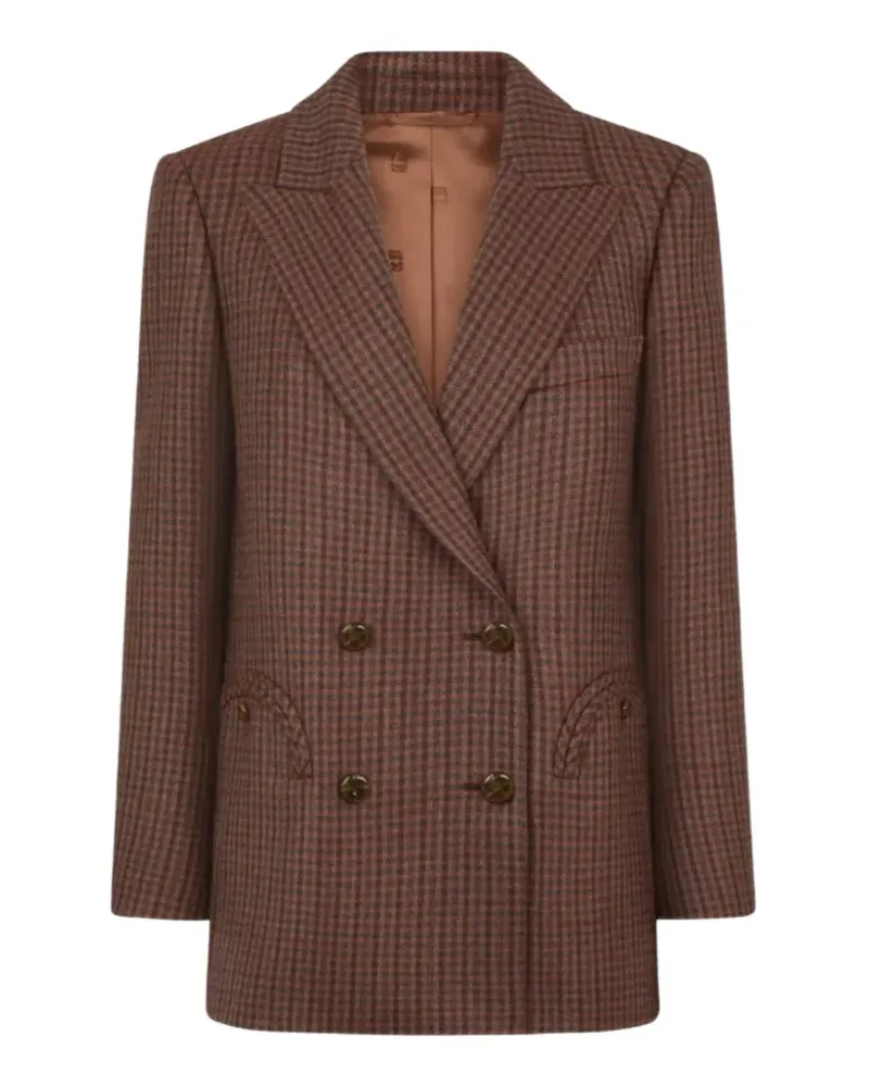 Blazé Milano Karierte Cabanjacke - Braun Braun