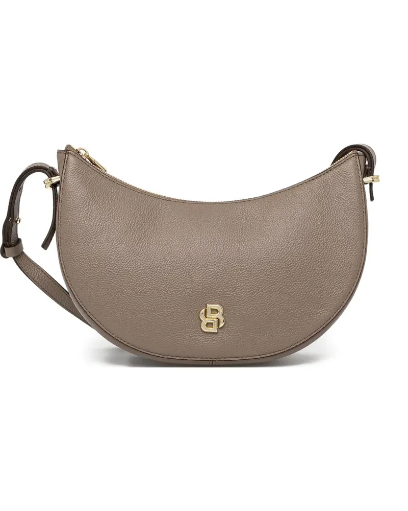 HUGO BOSS Schultertasche mit Logo-Schild - Braun Braun