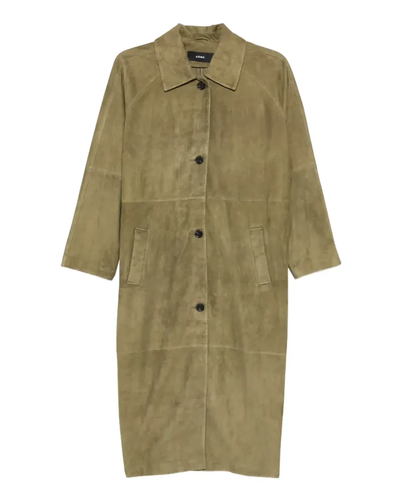 Arma Judy button suede coat - Grün Grün