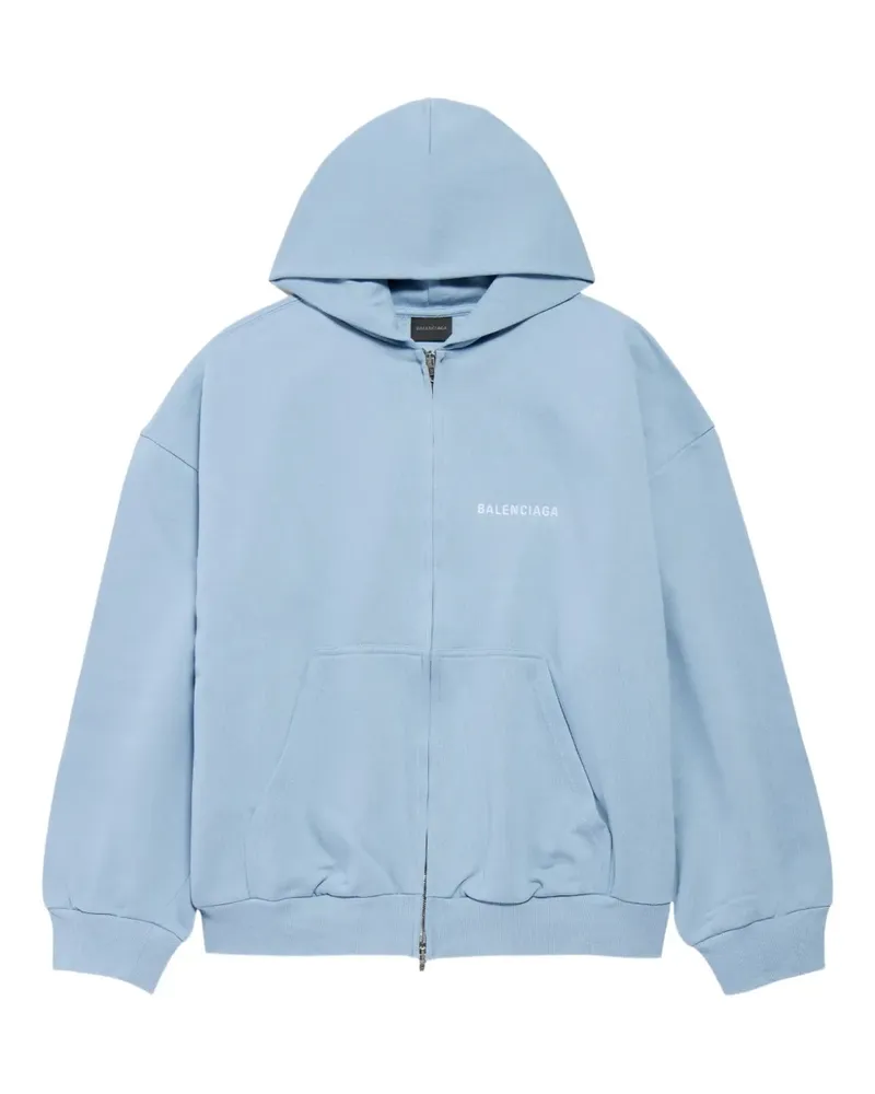 Balenciaga zip-fastening hoodie - Blau Blau