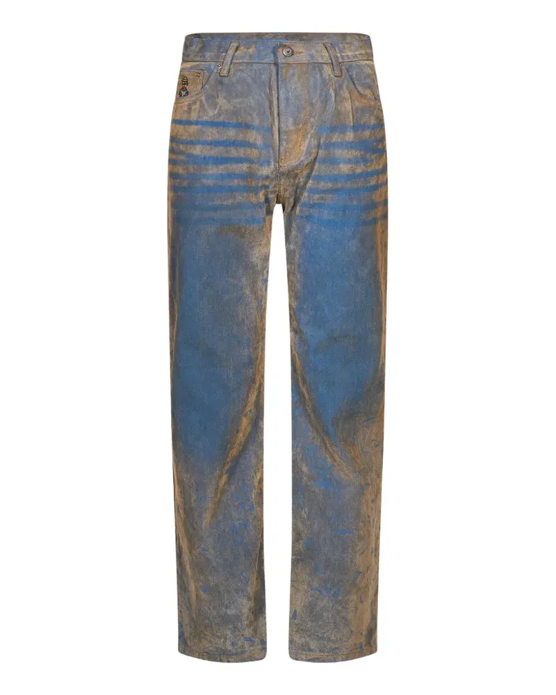 KidSuper faded straight-leg jeans - Blau Blau