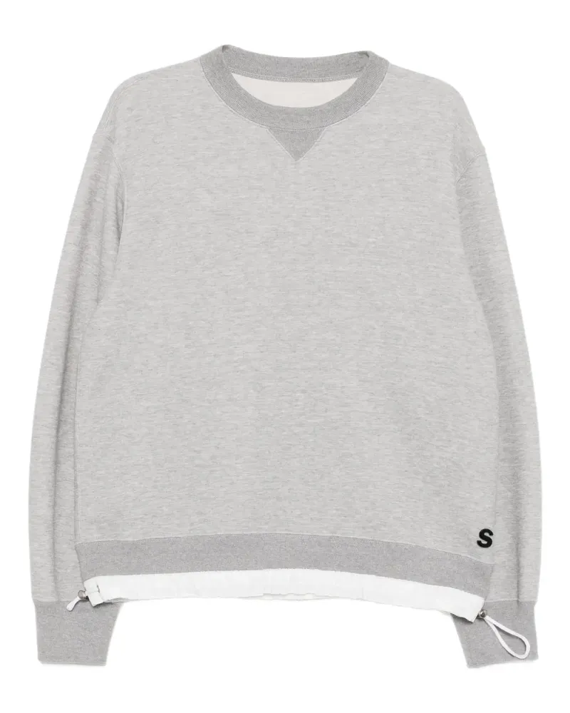 Sacai logo-patched sweatshirt - Grau Grau