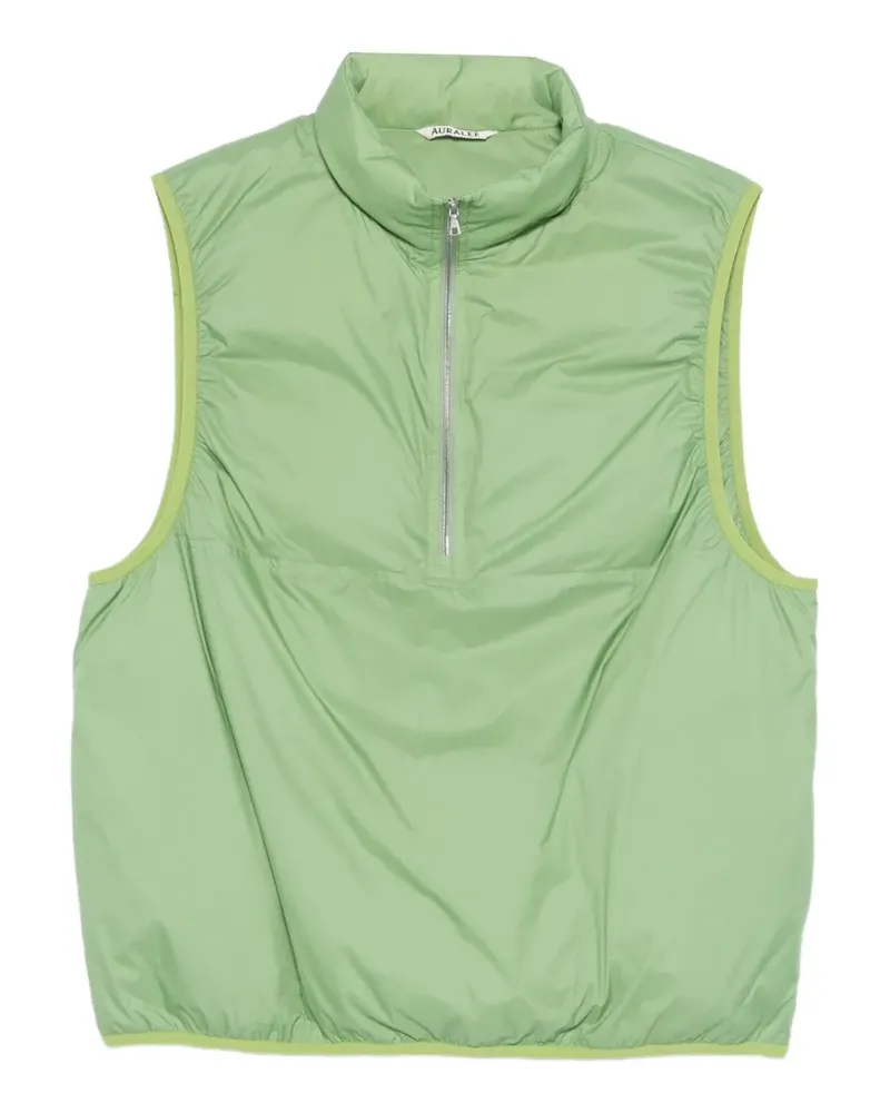 AURALEE Ripstop zip-neck vest - Grün Grün