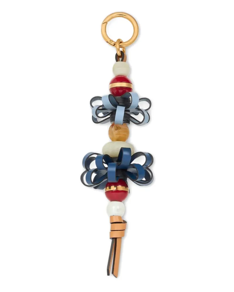 Etro Marmortaschenanhänger mit Blumenmotiv - Blau Blau